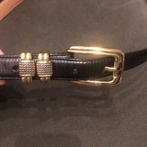 Black and gold Brighton belt